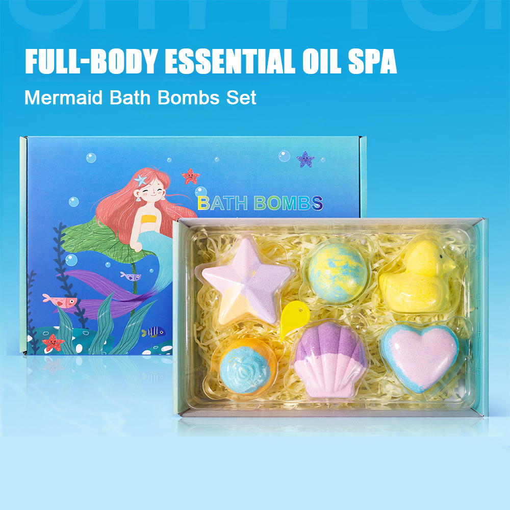 Relax - Spa & Wellness - 6-delige badbom cadeauset voor vrouwen, natuurlijke