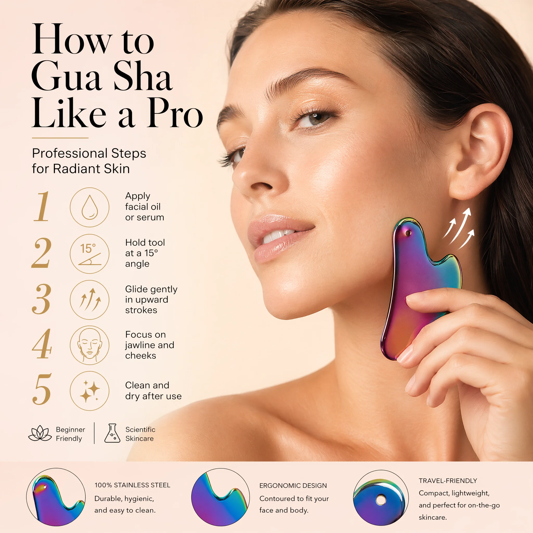 1 Stuks Rvs Gua Sha Board Holo - Relax - Spa & Wellness recensie en prijs